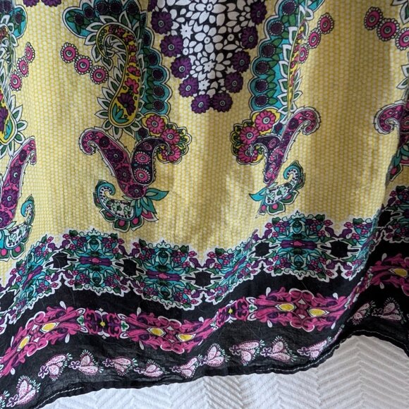 QED London Maxi Dress Boho Colorful Smocked Size Medium - Picture 9 of 11